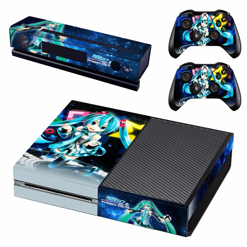 

Anime Cute Girl Hatsune Miku Skin Sticker Decal For Xbox One Console and 2 Controllers For Xbox One Skins Stickers Vinyl