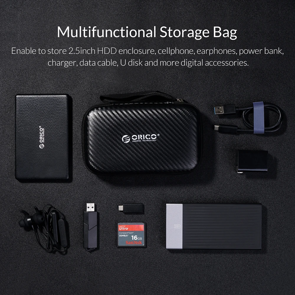 Чехол для хранения ORICO портативная Защитная сумка HDD наушников аксессуары чехол