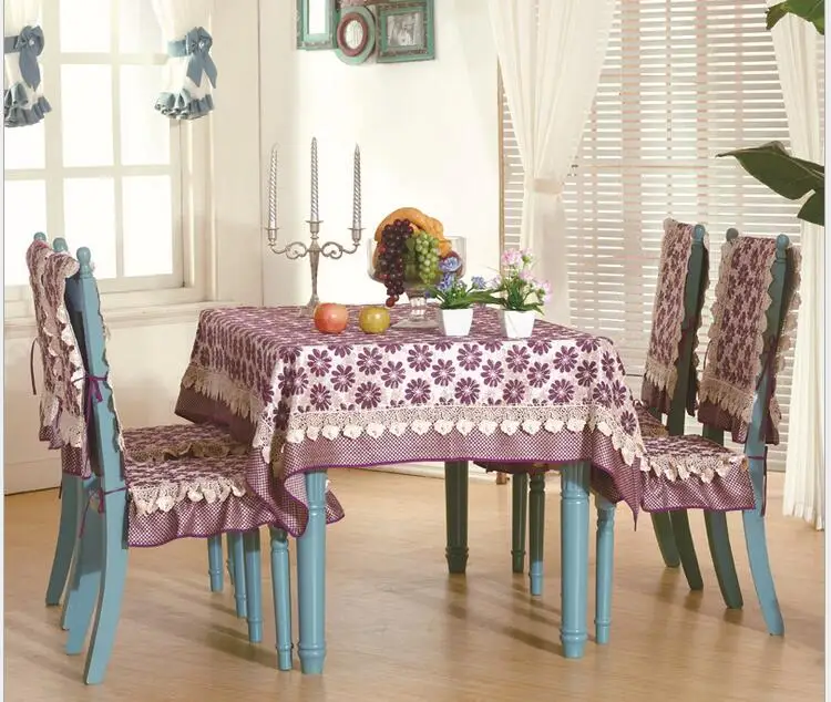 Floral 3D jacquard lace tablecloth set suit 150*200cm table cloth