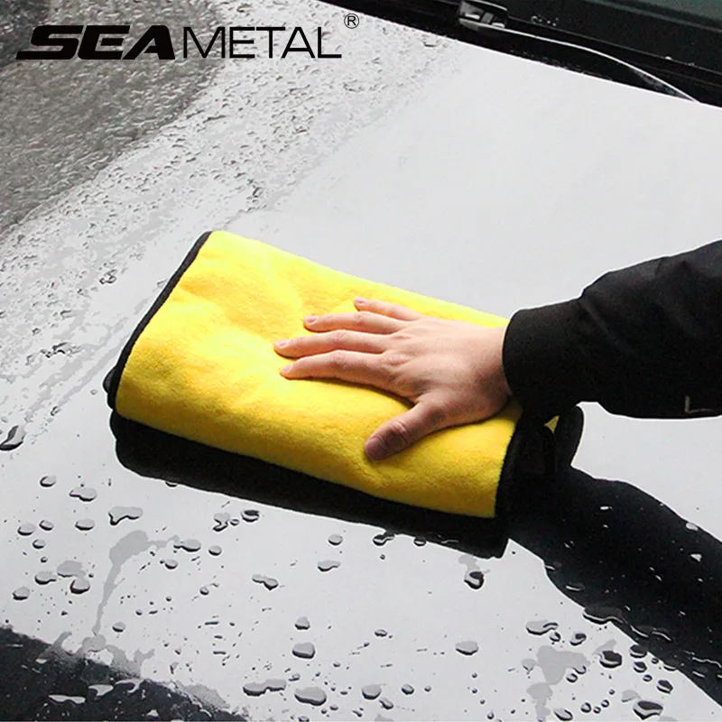 

Car Wash Accessories 30*30cm Car Wash Microfiber Towel Super Absorbent Auto Care Drying Hemming Towels Auto Cleaning Cloth Towel