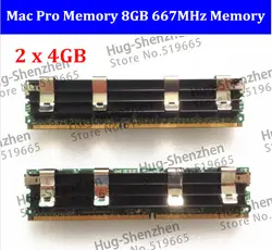 Бесплатная доставка 100% оригинал для Mac Pro памяти 8 Гб (2x4 Гб) DDR2 PC2-5300 FB-Dimm DDR2-667MHZ памяти