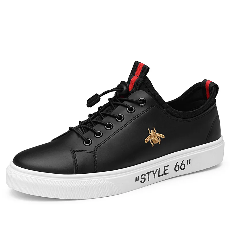 

Fashion Shoes men White casual superstar Bee sneakers PU Leather Embroidery male walking breathable shoes Flat Zapatos