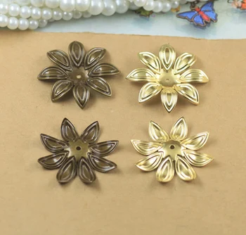 

100pcs 29mm brass/bronze color filigree wire connector pendant charms for diy jewelry materials --