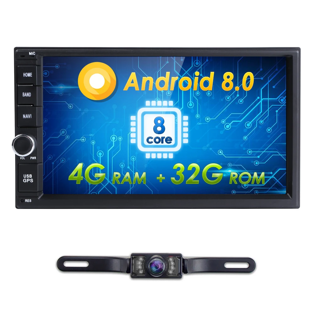 Clearance Car Multimedia Player Android 9.0 7 Inch  GPS 2 Din Car Radio Audio Auto 8 Cores RAM 4G USB DVR TPMS 1