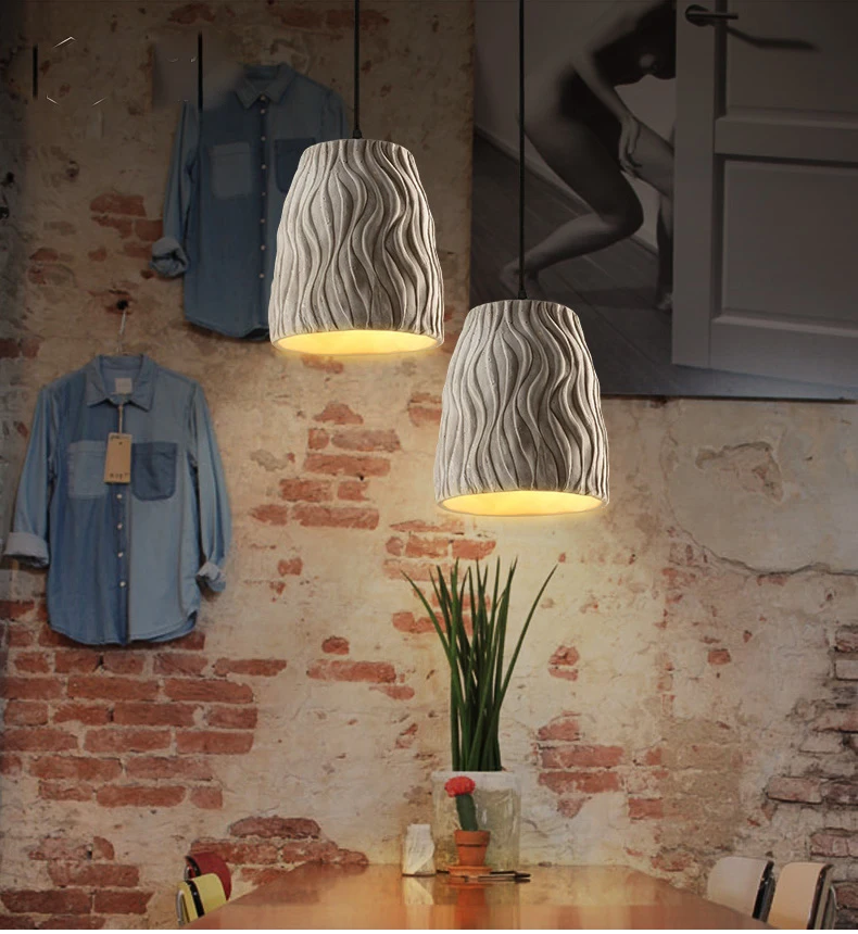 SN0020 Corrugated lampshade Pendant lamp shade silicone mold Concrete