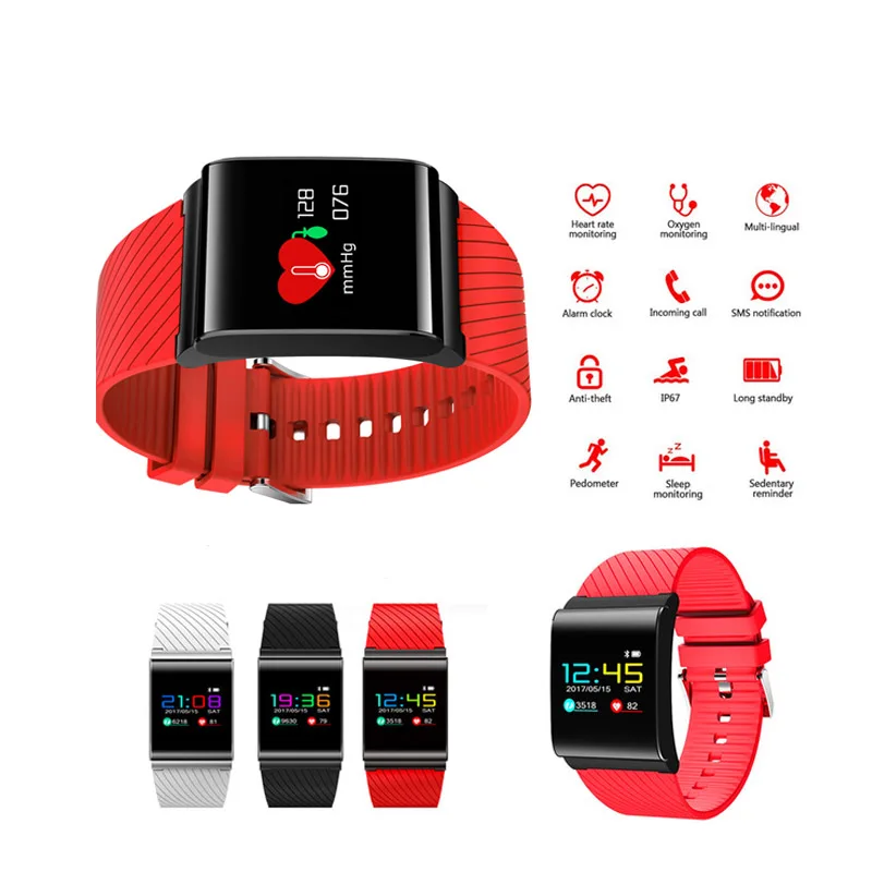 

New X9 Pro Smart Wristband Colorful Screen Smart Bracelet Heart Rate Monitor Pedometer Waterproof Bluetooth 4.0 Smart Watch men