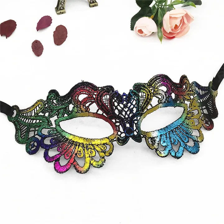 1 Lace Mask For Women Party Decorations Adult Multicolor Sexy Half Face Masks  Masquerade Halloween Mask Party Supplies