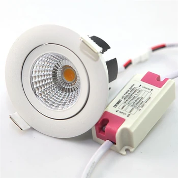 

Free shipping 30pcs/lot high power 9w led downlight COB downlight AC85-265V warm white cold white