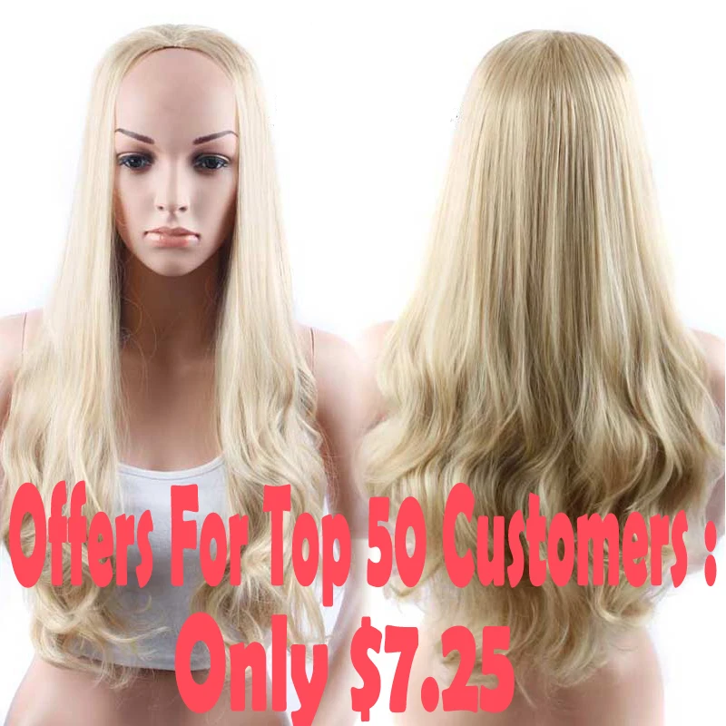 

Promotional Products Female Wig Long Wavy Ombre Half Wigs for Women Sale Synthetic Long Curly Fake Hair Wig Heat Resistant