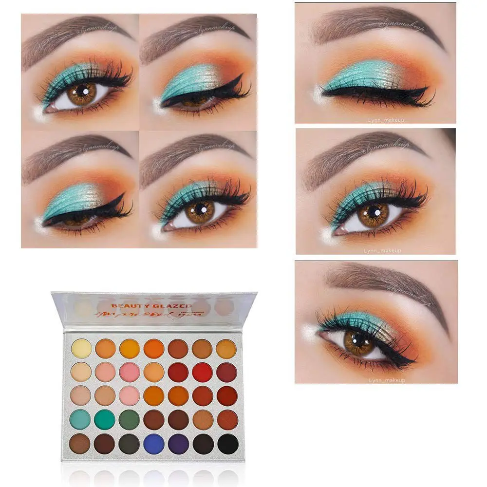 

BEAUTY GLAZED Women Shimmer Matte Eyeshadow Palette Glitter Smoky make up Long Lasting eyeshadow palette Nude Natural Shining