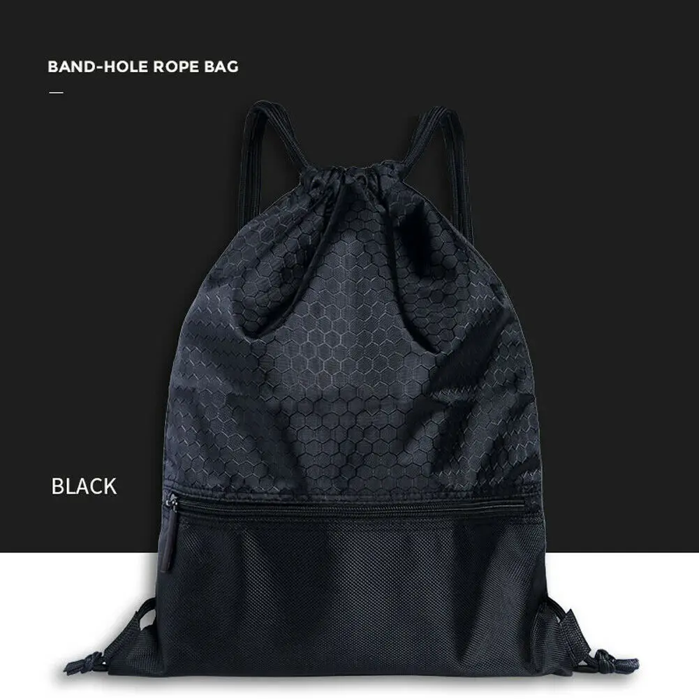 2019 Newest Hot Man Women Polyester String Drawstring Back Pack Cinch Sack Gym Tote Bag School Sport Bag