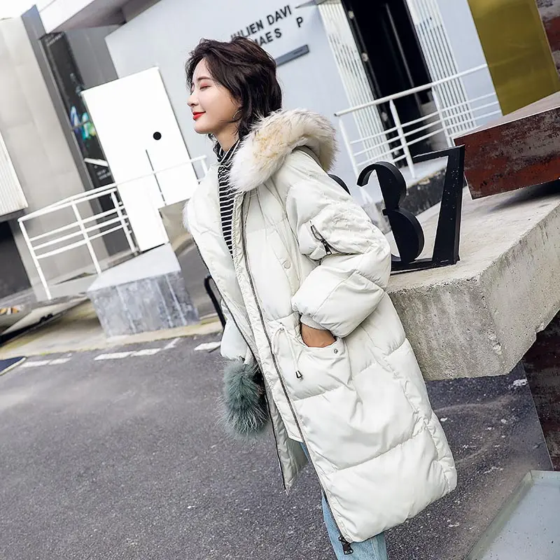 

Brieuces New Coats & Jackets 2018 Parka Hooded Winter Jacket Women Artificial Fur Collar Winter Coat Women Zipper Women's Jacke