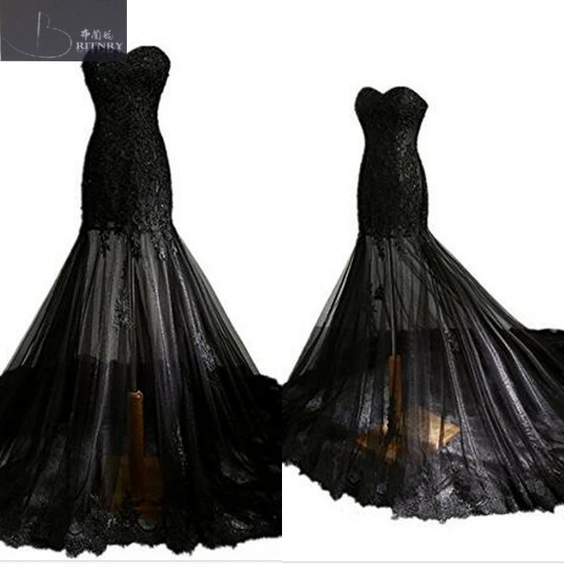 Black trumpet wedding dress Clearance
