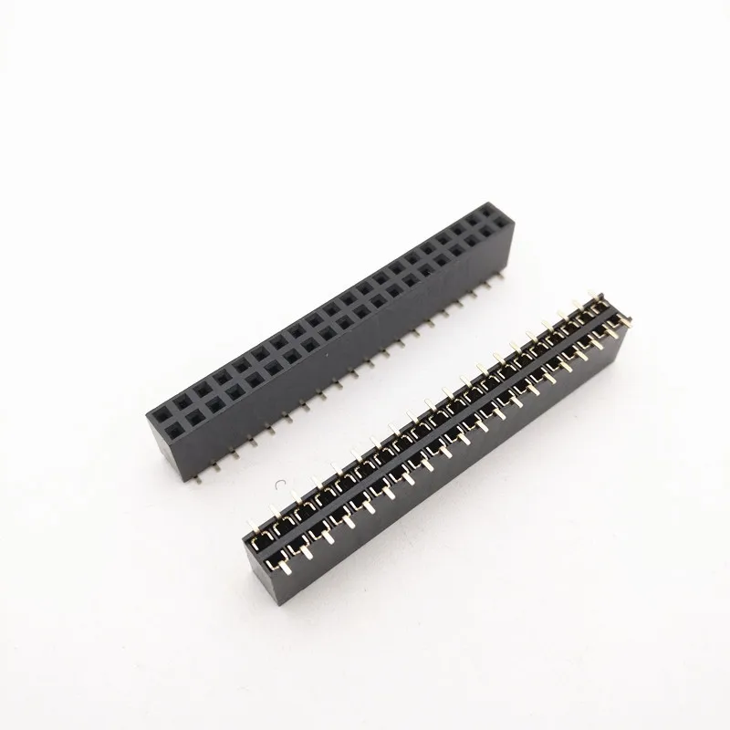 

10 Pcs Per Lot Pitch 2.54mm 2x20 Pin 40 Pin Female Double Row SMT Pin Header Strip