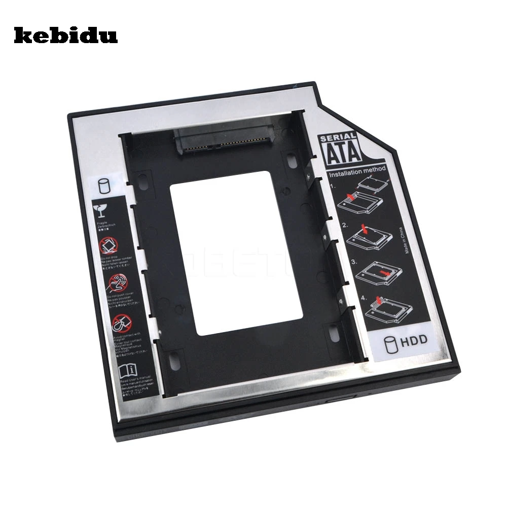 

kebidu External 2.5" 12.7mm SATA 3.0 to Sata Case SSD HDD 2nd Caddy Second Hard Disk Driver Enclosure for Laptop Notebook