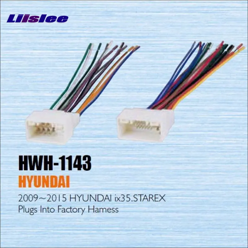 

Plugs Into Factory Harness For Hyundai ix35 2009~2015 - Radio Power Wire Adapter / Aftermarket Stereo Cable / Male DIN To ISO