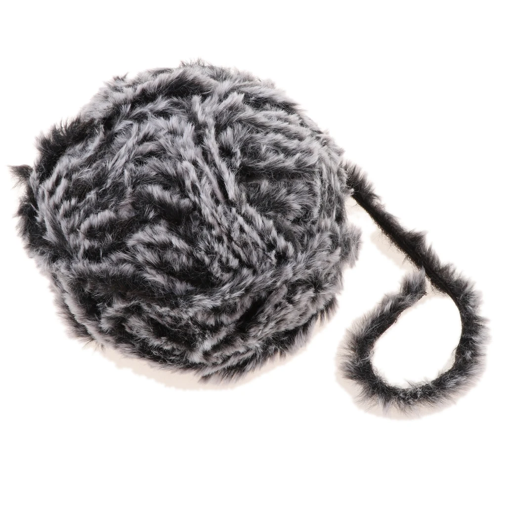 2 Pieces 32 Meters Soft Polyester Fluffy Faux Fur Yarn Eyelash for Crocheting Knitting