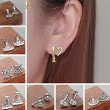 Славянский Молот Тора женские серьги нордический мьельнир Викинг мужские штатные Мужские t ювелирные изделия панк топор подвеска Коловрат серьги-гвоздики