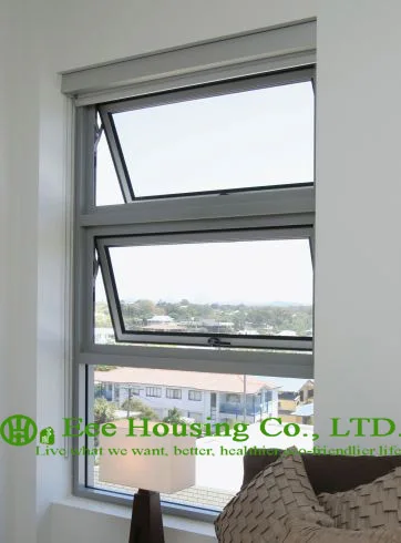 Прозрачное закаленное безопасное стекло алюминиевое верхнеподвесное окно для квартиры/виллы, белого цвета алюминиевый каркас