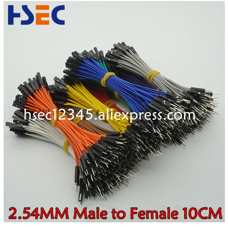 

Top Quality 100pcs 1P breadboard jumper wires Female to male 10CM computer wires dupont cable jumper wire Dupont line