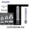 Acre and Aluminium Alloy Electro Shock Used Anal PlugSex Toys for Adult Game Smooth Butt Plug Butt Stimulation for BDSM ► Photo 1/6