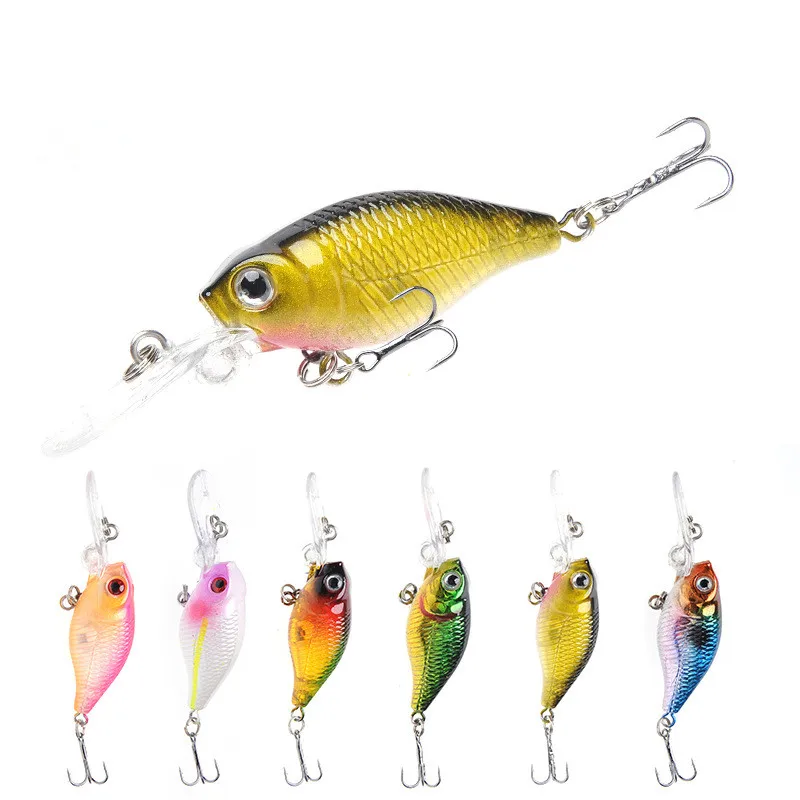 

1Pcs/ road lure ABS plastic simulation bait hard bait lure chubby 6CM/4.3g freshwater sea fishing fishing gear fishing