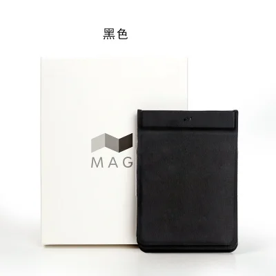 MAG модульный бумажник Магнитный пользовательский бумажник держатель для карт кошелек мужские дорожные кошельки - Цвет: Black