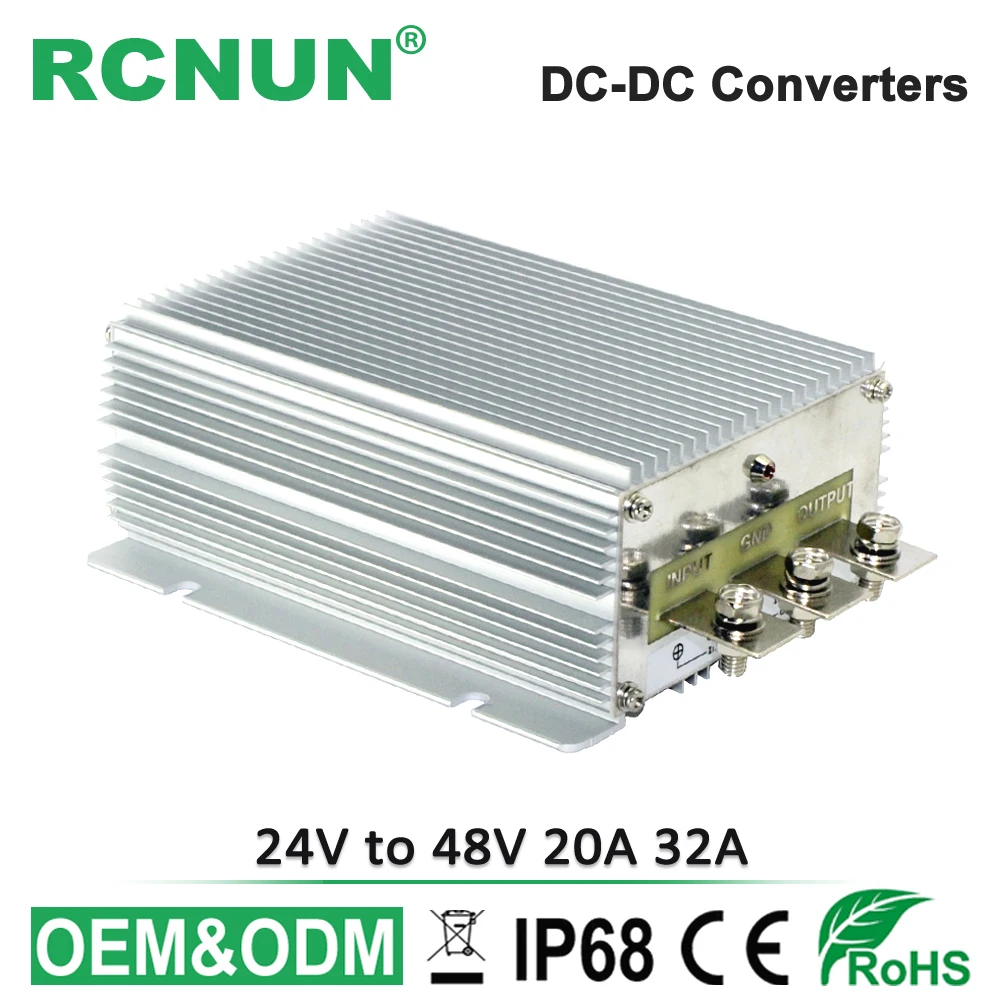 High Power 1500W 24V 48V Boost Module DC DC Converter 24V to 48V 20A ...