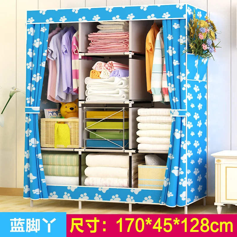 Портативный шкаф Органайзер для гардероба одежда Armoire хранения комод для спальни, идеальный органайзер для хранения игрушек, полотенец, книг - Цвет: D