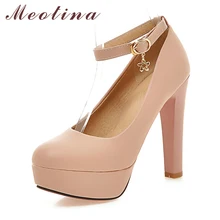 Meotina Sexy Plate-Forme Haute Talons Bout Rond Cheville Sangle Extrême Talons hauts Talons Chaussures De Mariée Blanc Chaussures De Mariage Pompes Violet 39