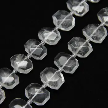 

Full strand Natural White Quartz Gems Faceted Nugget Beads Necklace,Drilled Raw Quartz Cut Slabs Chunks Pendants