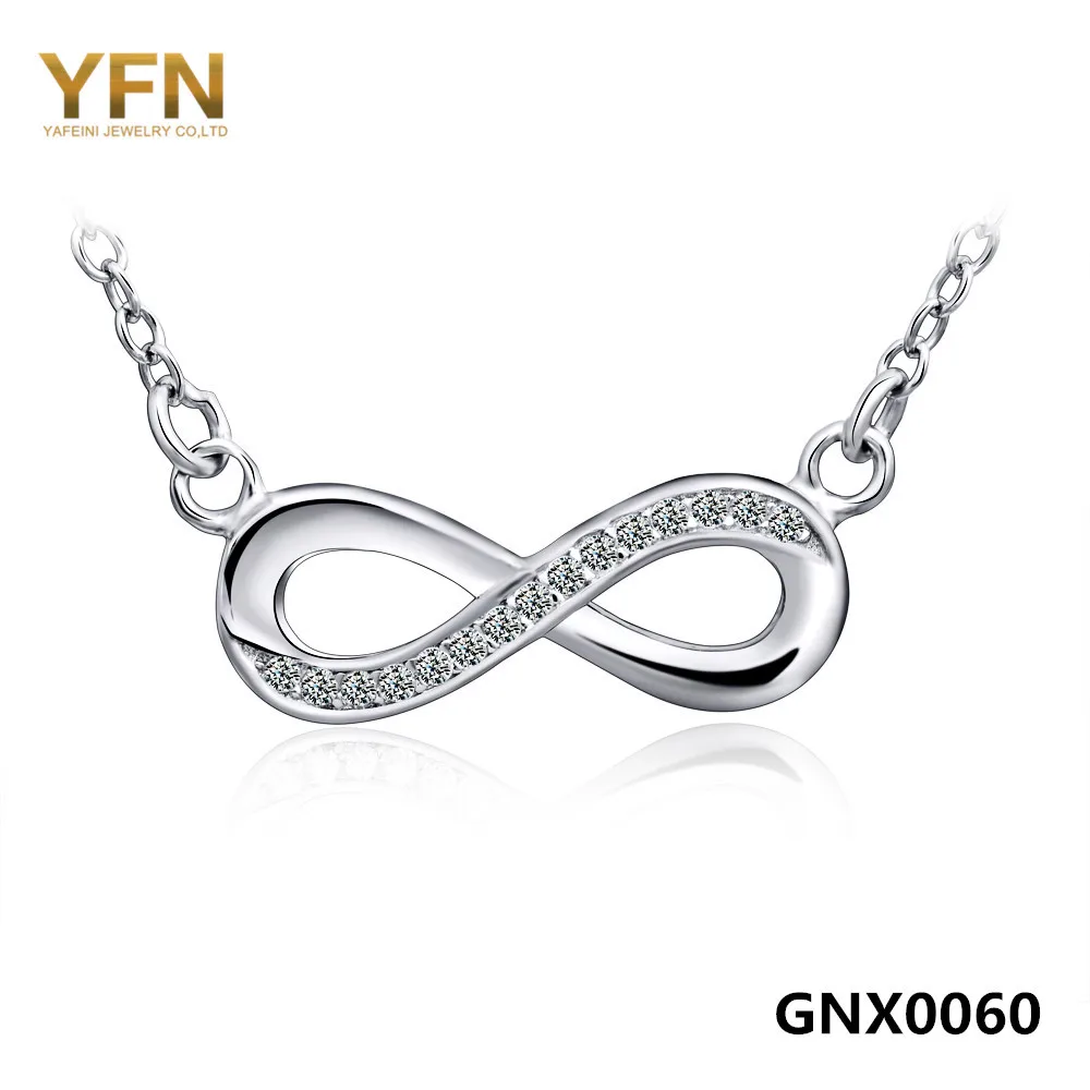 GNX0060 2017 Genuine YFN 925 Sterling Silver Infinity Love Pendants