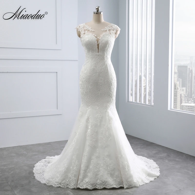 Miaoduo свадебное платье Русалка для свадебных торжеств женщин Кружева Vestidos De Noiva 2021