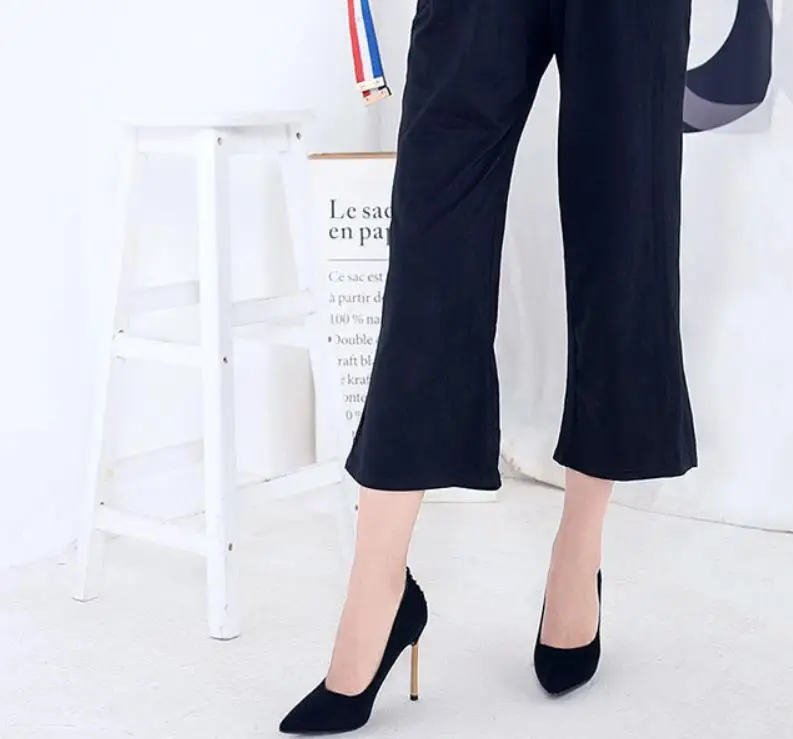 

New summer stilettos with solid color, pointy heels