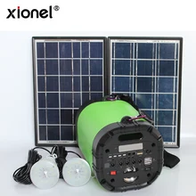 Xionel Solar Panel Outdoor Solar Power Generator Bluetooth Speaker with FM Radio Solar Lighting System