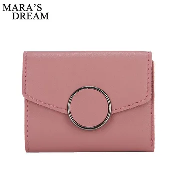 

Mara's Dream 2018 New PU Leather Small Wallet Women Retor Coin Purses Holders Wallet Vintage Short Solid Female Money Wallets