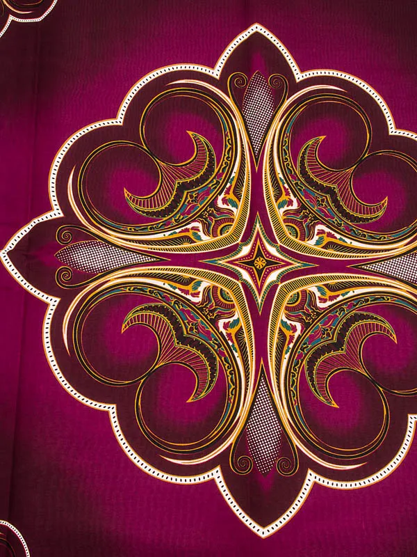 purple and gold african print fabric