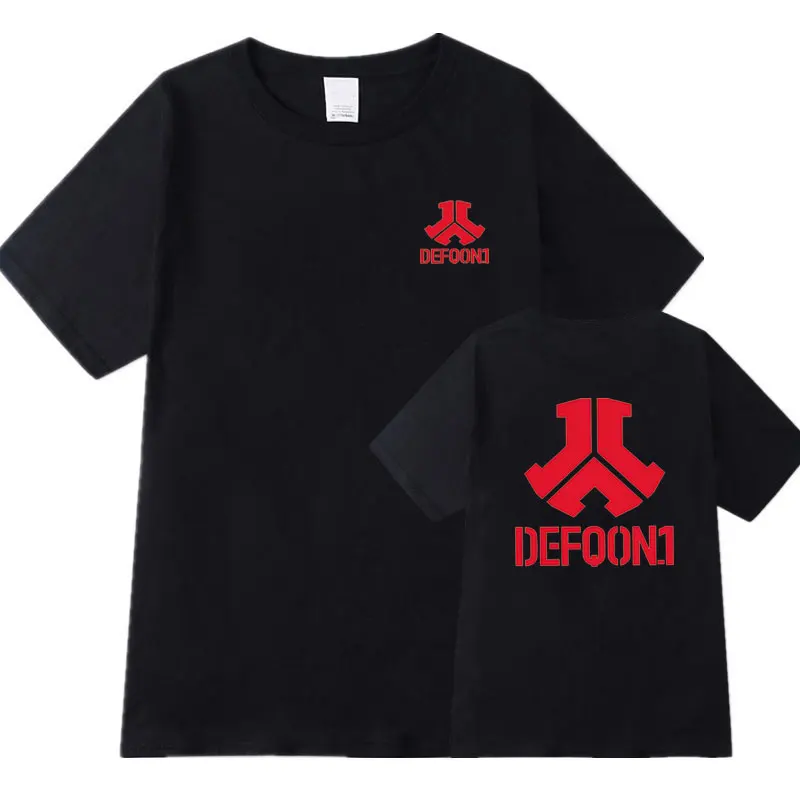 

100 % Cotton t shirt Most High Electronic Music DEFQON 1 Tshirt Men Fashion Streetwear Summer DJ Music Festival tee shirt homme