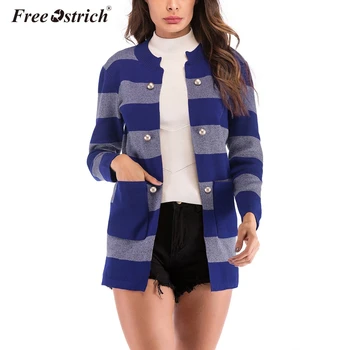 

Free Ostrich Casual knitting long cardigan female Loose cardigan knitted jumper 2019 warm winter sweater women cardigan YS45