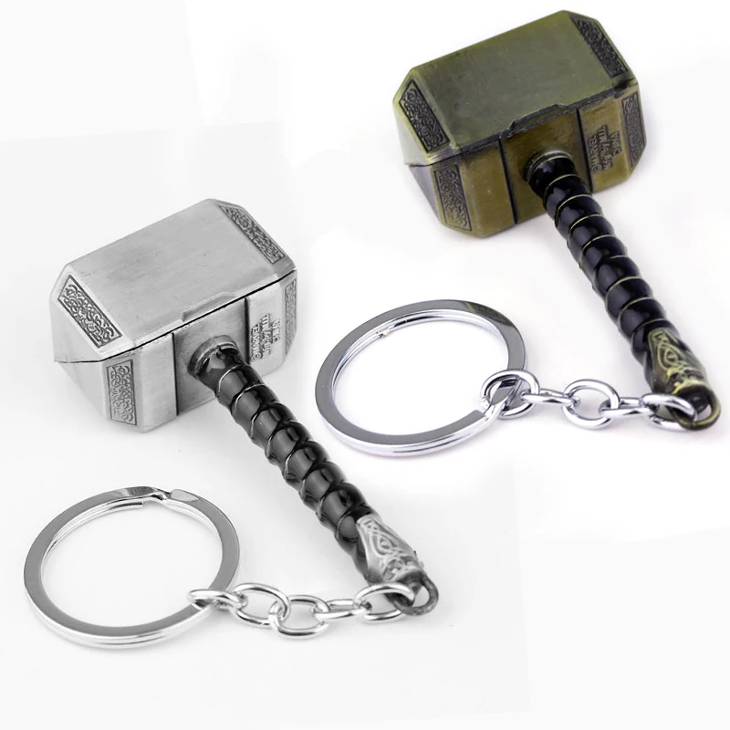 

MQCHUN The Avengers Alliance Thor The Dark World Key Finder Bags Key Chain Hammer Keychain Keys Gifts Men Fashion Jewelry
