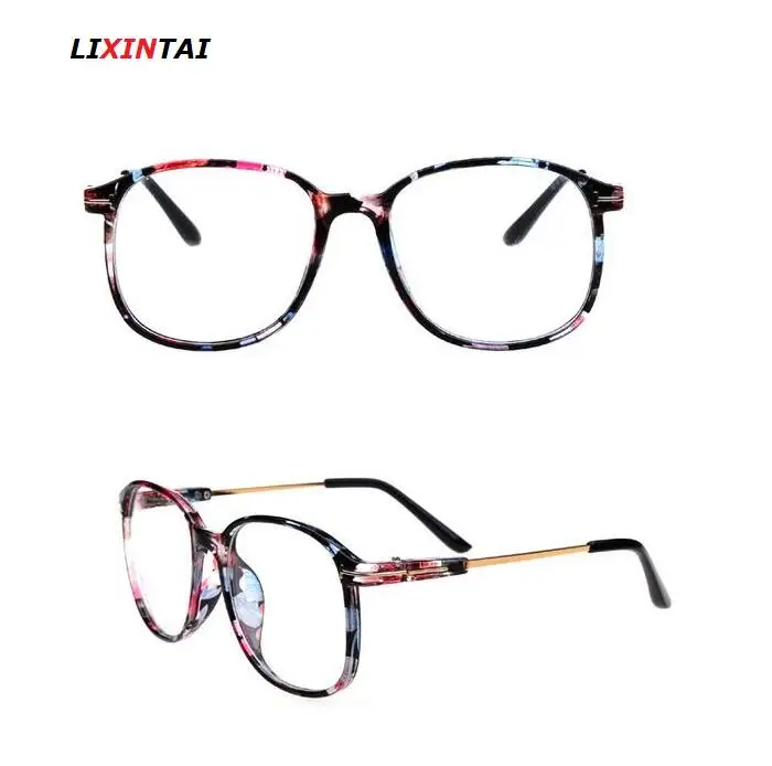 LIXINTAI Reading Myopia Glasses big Frame Vintage Luxury Clear Lens