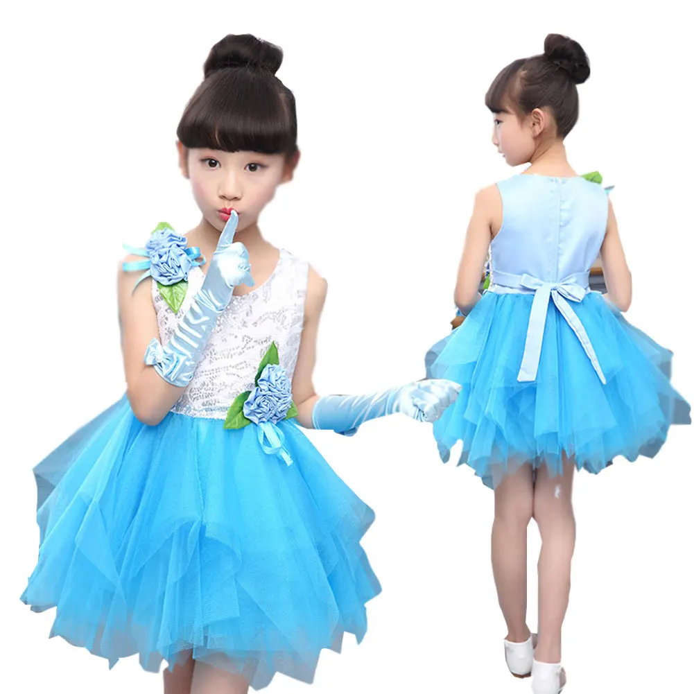 

New princess Girls Swan Ballet Tutu Skate Dance dress Birthday Party Dresses girls Dancing show Clothes Free shipping