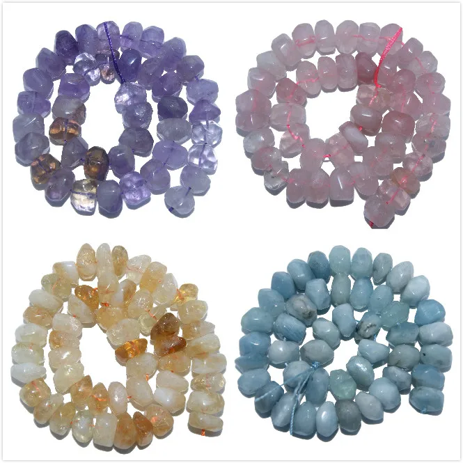 

Natural Stone Beads Irregular Shape Aquamarines Citrines Agates Lapis lazuli Labradorit Beads For Jewelry Making DIY Necklace