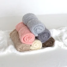 Вязать новорожденных Обёрточная бумага Нечеткие пеленать Одеяло наряд для фотосессий Обёрточная бумага s стрейч слоев ткани детские фотографии Обёрточная бумага Одеяло Пеленальный кокон