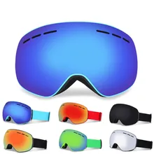 Лыжные очки с двойными линзами UV400 Анти-противотуманные лыжные очки снежные Лыжные Сноуборд мотокросс очки Лыжные маски очки