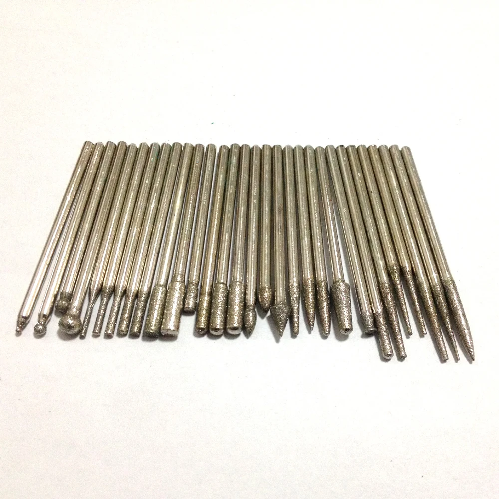 

30 pcs/pack,30 kinds of models,For Carving,Grinding, Emery,Diamond tips,burs,Shank diameter:2.35mm,B kit
