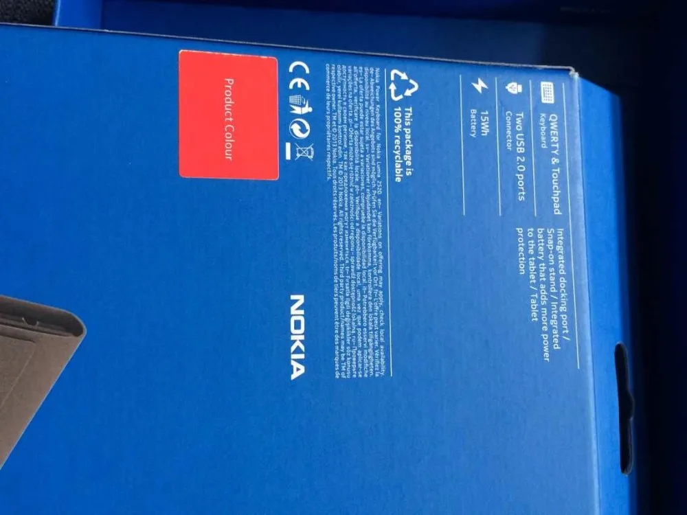 Официальный кожаный чехол-подставка для беспроводной клавиатуры Nokia Lumia 2520 power Keyboard 10," Tablet