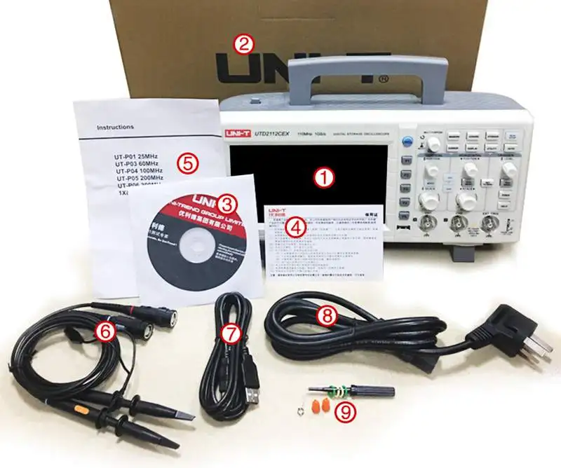  UNI-T UPO2104CS 100MHz Digital Scope 4 Analog Channels 1GSa/s Record Length 100MHz Bandwidth With M