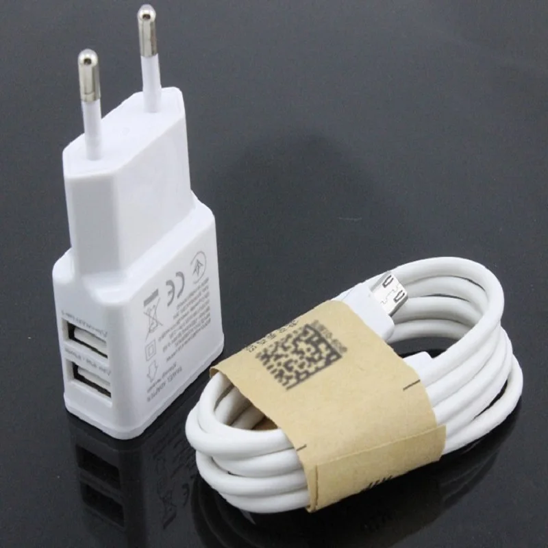 Горячая USB быстрое зарядное устройство Высокое качество ЕС штекер 2.0A/1.0A настенное зарядное устройство Мини два порта USB Светодиодный светильник адаптер питания для быстрой зарядки