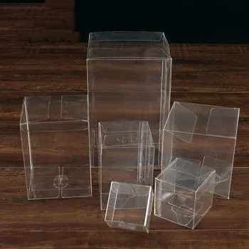 

100pcs 6*6*6cm Clear PVC Box Packaging boxes Wedding Christmas Gift Box Small Transparent Plastic Gift Boxes Square